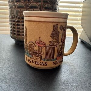 Vintage Las Vegas Strip Mug Sahara Stardust Aladdin Desert Inn Flamingo Dunes